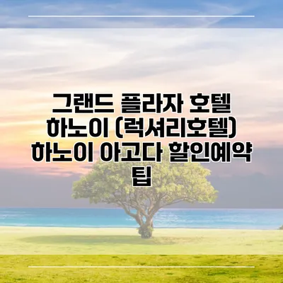 그랜드 플라자 호텔 하노이 (럭셔리호텔) 하노이 아고다 할인예약 팁