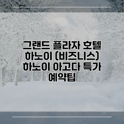 그랜드 플라자 호텔 하노이 (비즈니스) 하노이 아고다 특가 예약팁