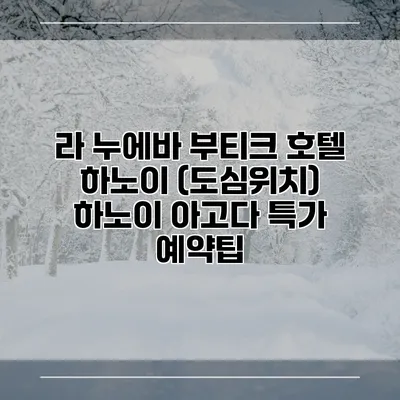 라 누에바 부티크 호텔 하노이 (도심위치) 하노이 아고다 특가 예약팁
