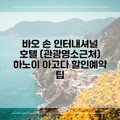 바오 손 인터내셔널 호텔 (관광명소근처) 하노이 아고다 할인예약 팁