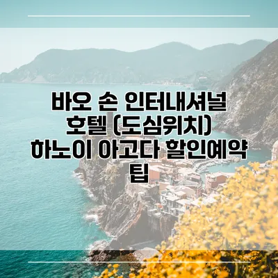 바오 손 인터내셔널 호텔 (도심위치) 하노이 아고다 할인예약 팁