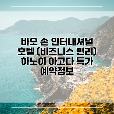 바오 손 인터내셔널 호텔 (비즈니스 편리) 하노이 아고다 특가 예약정보