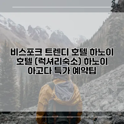 비스포크 트렌디 호텔 하노이 호텔 (럭셔리숙소) 하노이 아고다 특가 예약팁