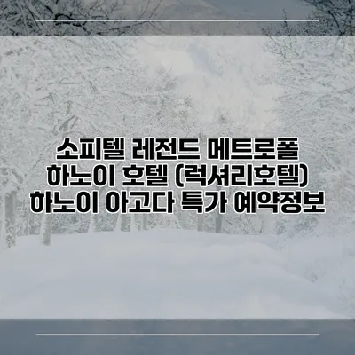 소피텔 레전드 메트로폴 하노이 호텔 (럭셔리호텔) 하노이 아고다 특가 예약정보