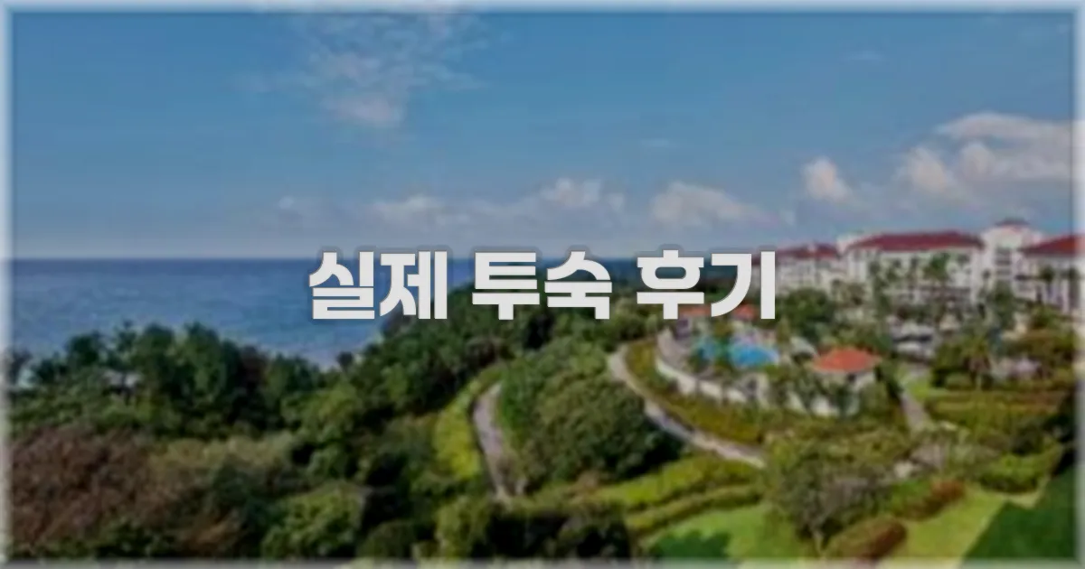 💬 실제 투숙 후기