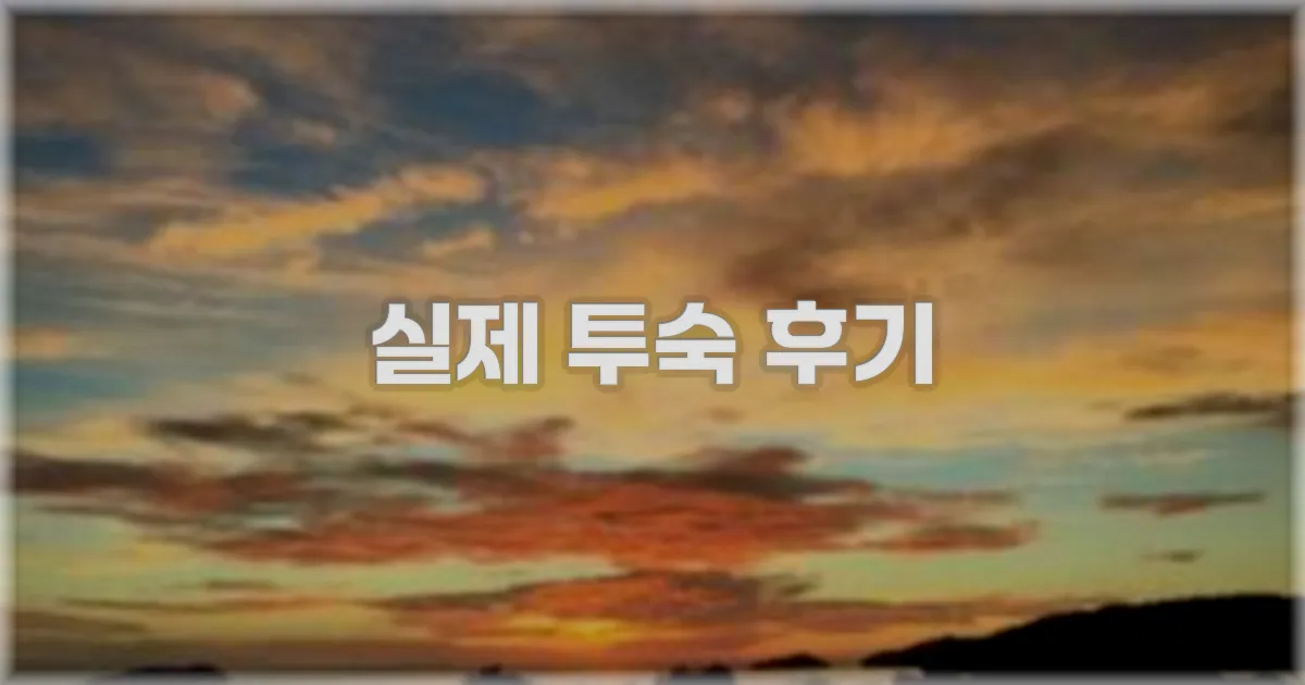 💬 실제 투숙 후기