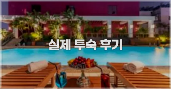 💬 실제 투숙 후기