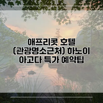 애프리콧 호텔 (관광명소근처) 하노이 아고다 특가 예약팁