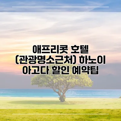 애프리콧 호텔 (관광명소근처) 하노이 아고다 할인 예약팁