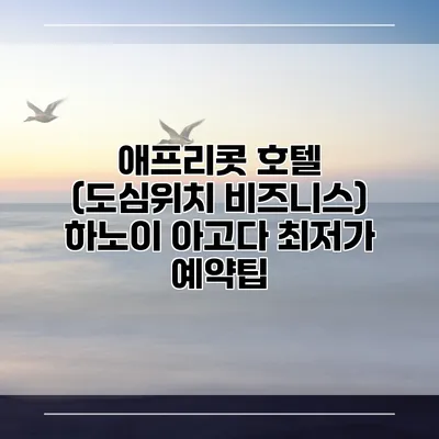 애프리콧 호텔 (도심위치 비즈니스) 하노이 아고다 최저가 예약팁