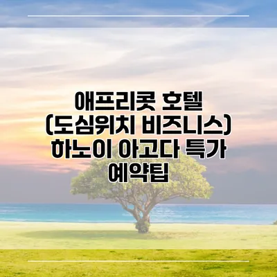 애프리콧 호텔 (도심위치 비즈니스) 하노이 아고다 특가 예약팁