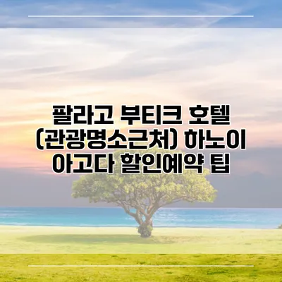 팔라고 부티크 호텔 (관광명소근처) 하노이 아고다 할인예약 팁