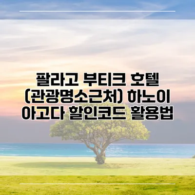 팔라고 부티크 호텔 (관광명소근처) 하노이 아고다 할인코드 활용법