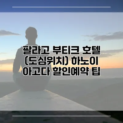 팔라고 부티크 호텔 (도심위치) 하노이 아고다 할인예약 팁