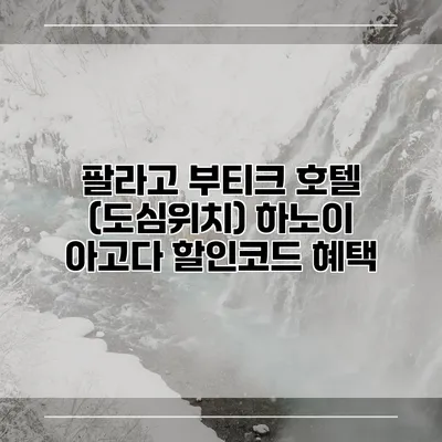 팔라고 부티크 호텔 (도심위치) 하노이 아고다 할인코드 혜택