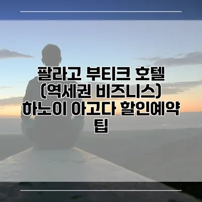 팔라고 부티크 호텔 (역세권 비즈니스) 하노이 아고다 할인예약 팁