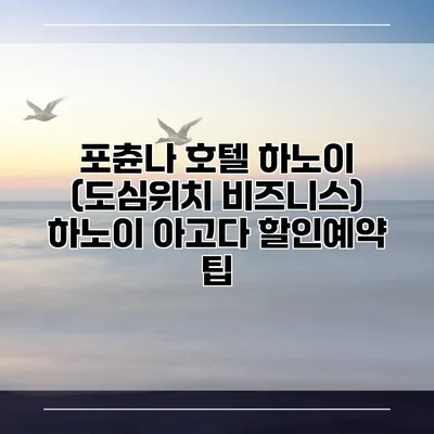 포츈나 호텔 하노이 (도심위치 비즈니스) 하노이 아고다 할인예약 팁